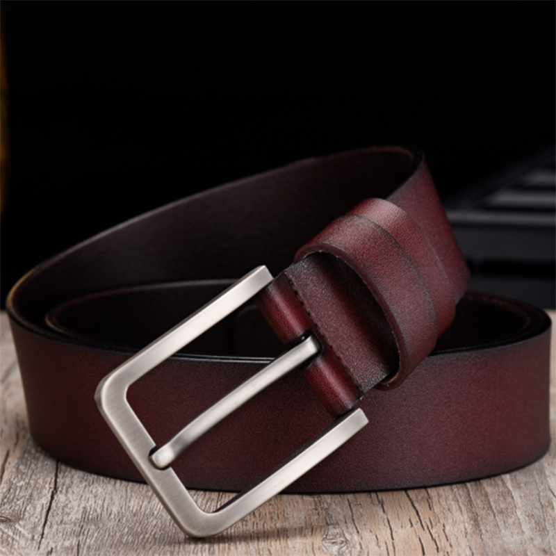 Pure leather men&apos;s casual antique leather belt