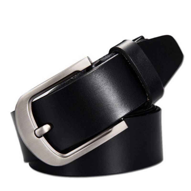 Korean fashion casual retro pure leather leather men&apos;s pin buckle belt