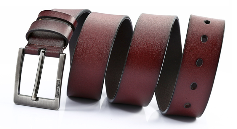 Korean casual men&apos;s retro denim pin buckle belt