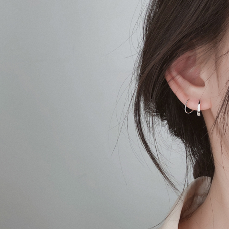 Simple Wild Geometric Rotating 925 Sterling Silver Earrings