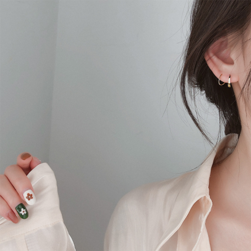 Simple Wild Geometric Rotating 925 Sterling Silver Earrings
