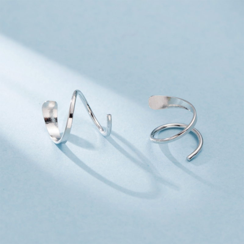Simple Wild Geometric Rotating 925 Sterling Silver Earrings
