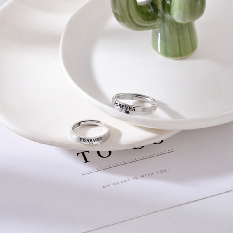 s925 sterling silver eternal push-pull design men and women confession wedding ring (1PCS)
