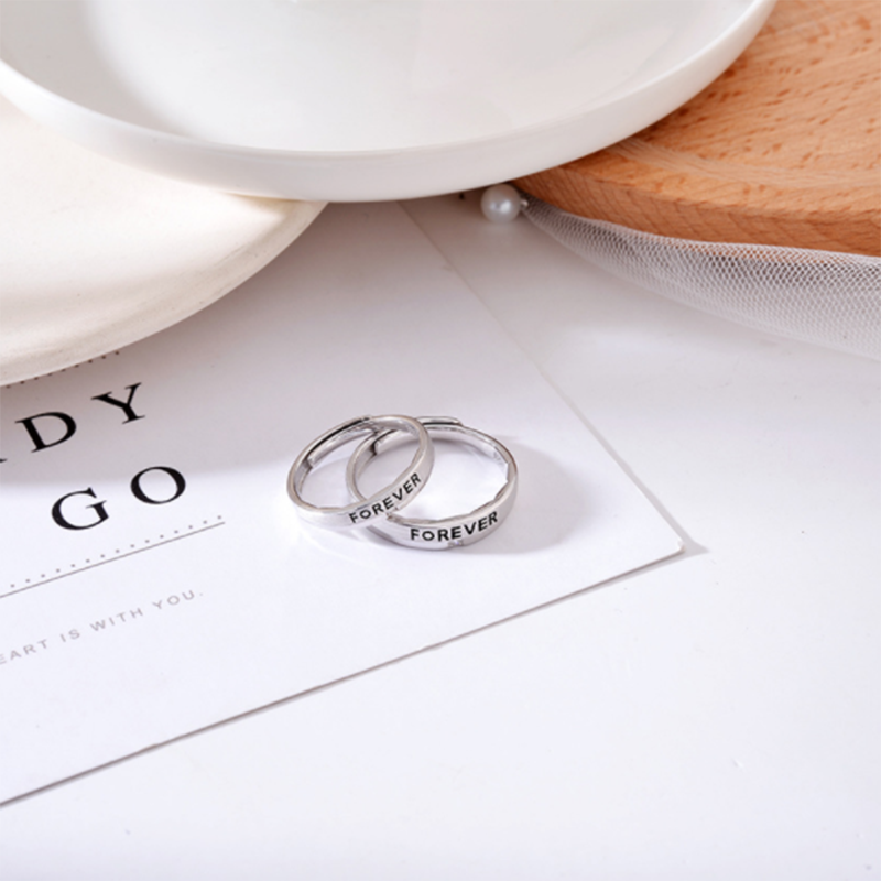 s925 sterling silver eternal push-pull design men and women confession wedding ring (1PCS)