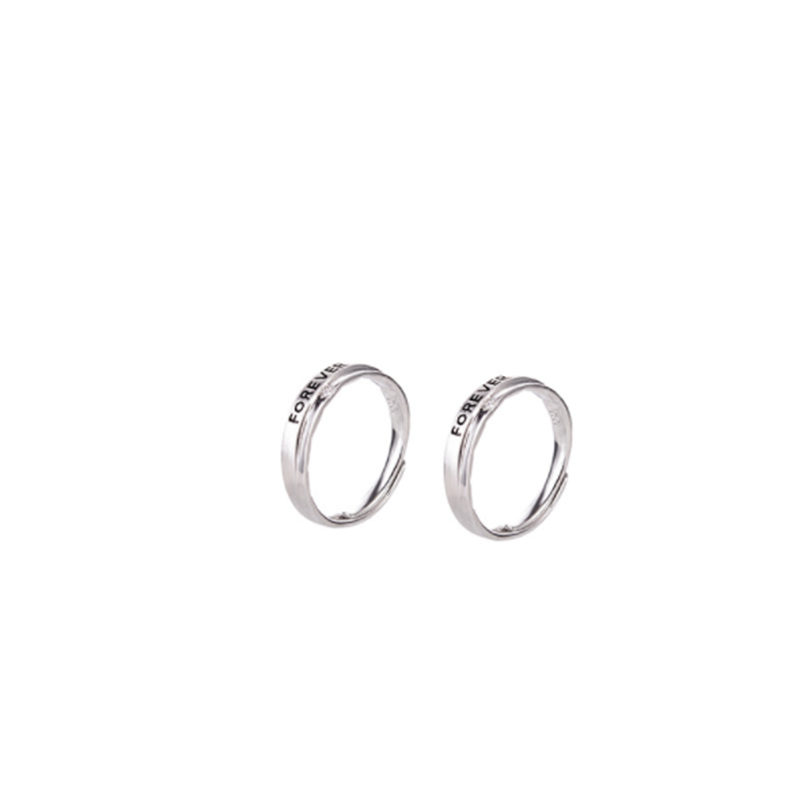 s925 sterling silver eternal push-pull design men and women confession wedding ring (1PCS)