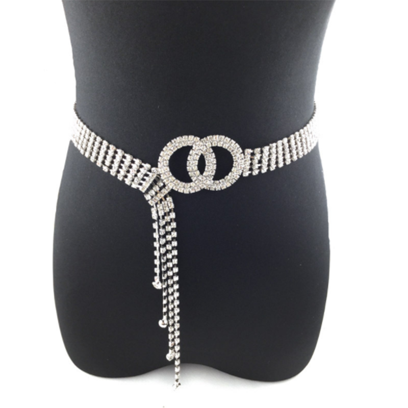 Europe and the United States Ladies' Crystal Diamond Belt