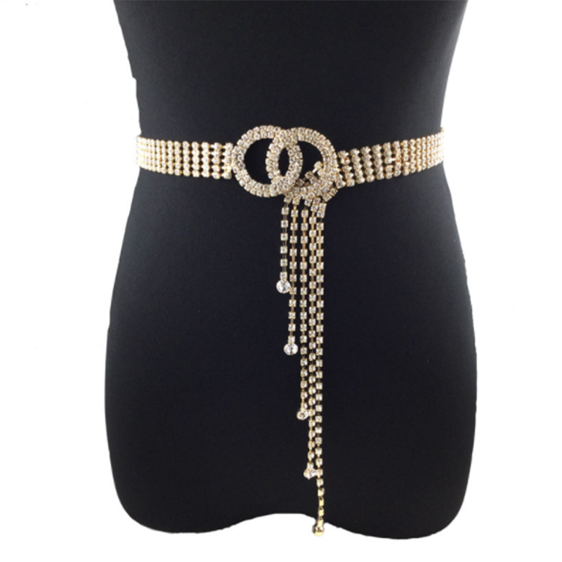 Europe and the United States Ladies' Crystal Diamond Belt