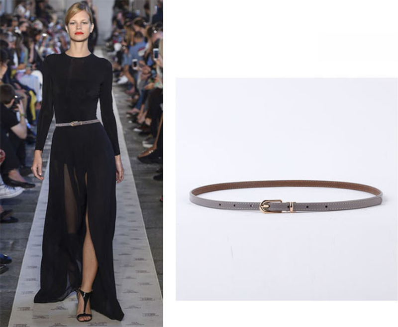 Leather Four Seasons Universal Knotted Thin Belt