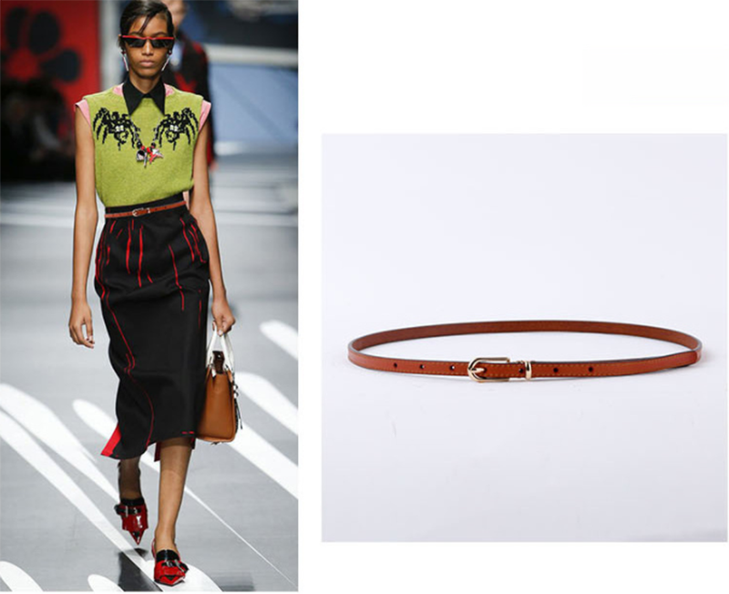 Leather Four Seasons Universal Knotted Thin Belt