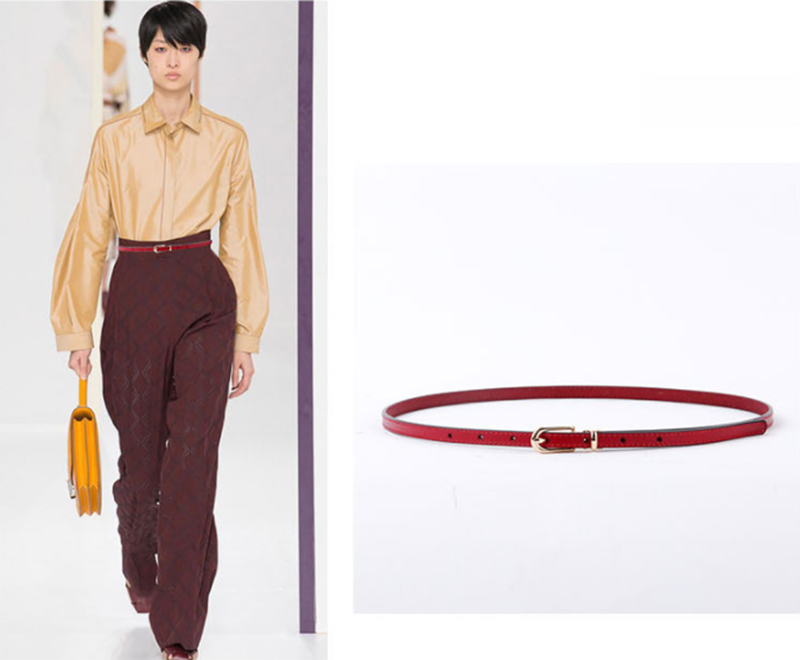 Leather Four Seasons Universal Knotted Thin Belt