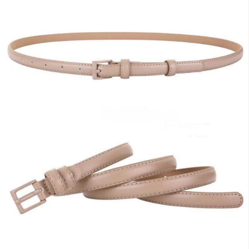 Genuine leather ladies wild fashion skirt casual trousers belt