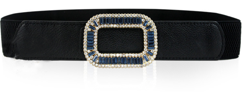 Joker rhinestone buckle simple slim belt