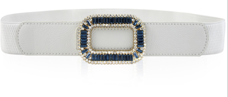 Joker rhinestone buckle simple slim belt