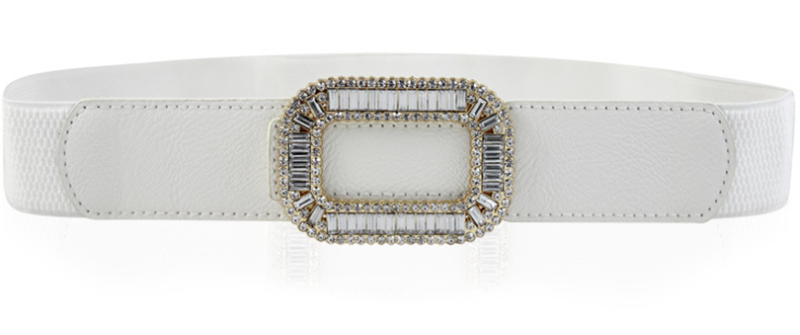 Joker rhinestone buckle simple slim belt