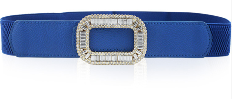 Joker rhinestone buckle simple slim belt