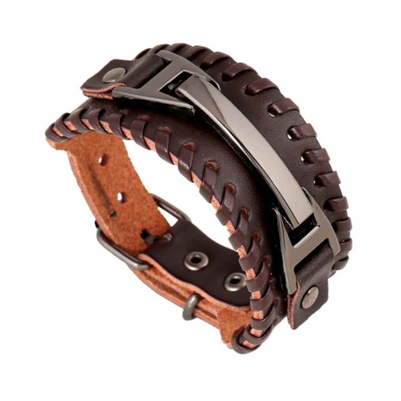 Punk Men&apos;s Woven Leather Bracelet (Men&apos;s Others)