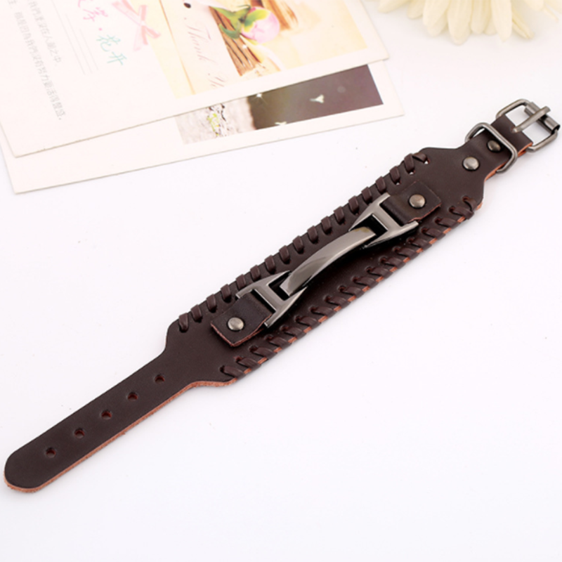 Punk Men&apos;s Woven Leather Bracelet (Men&apos;s Others)