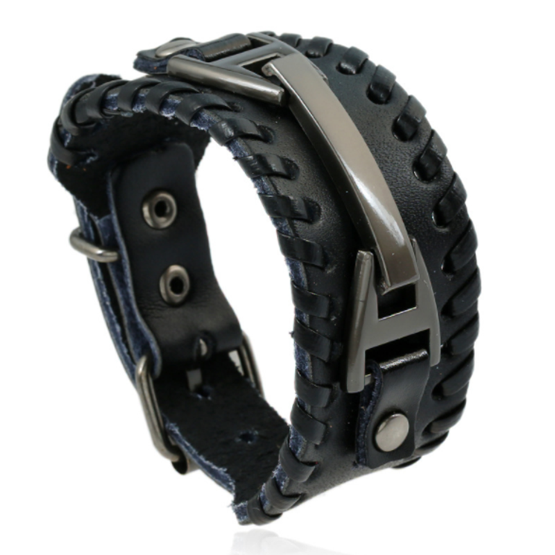 Punk Men&apos;s Woven Leather Bracelet (Men&apos;s Others)