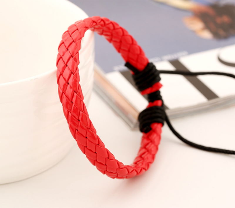 Girl leather multicolor optional PU simple braided bracelet (ladies&apos; other)