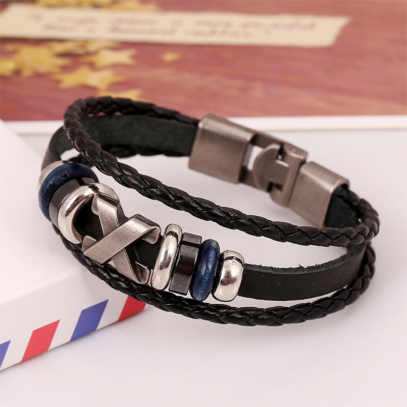 Simple Woven Men&apos;s Vintage Leather Bracelet (Men&apos;s Other)
