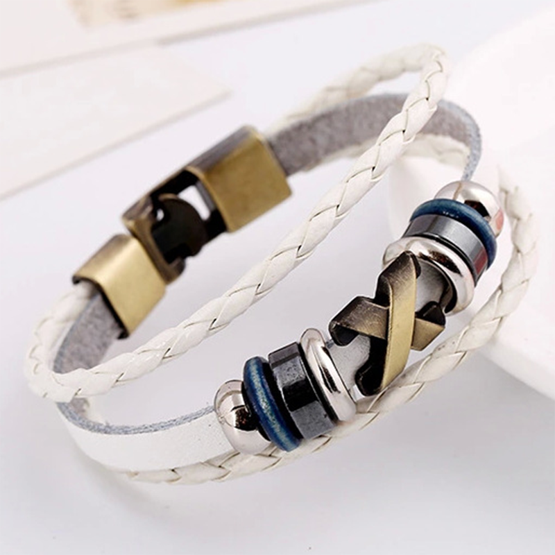 Simple Woven Men&apos;s Vintage Leather Bracelet (Men&apos;s Other)