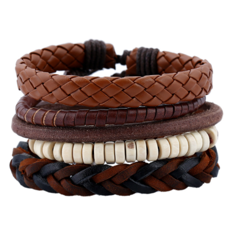 European and American foreign trade leather suit men&apos;s hand rope (men&apos;s other)