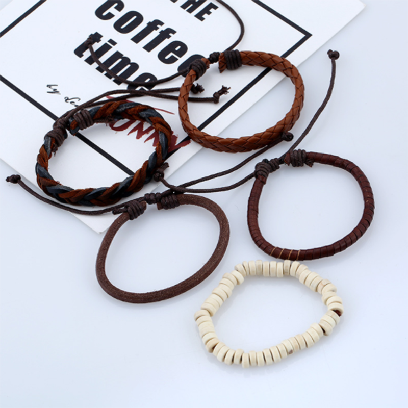 European and American foreign trade leather suit men&apos;s hand rope (men&apos;s other)