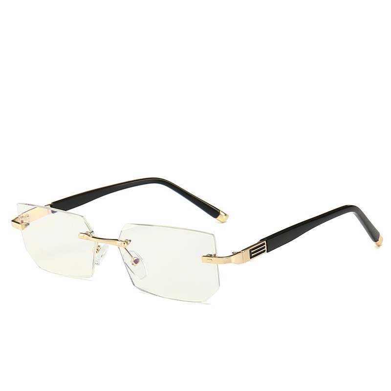 New anti-blue light frameless reading glasses, metal reading glasses  Gold