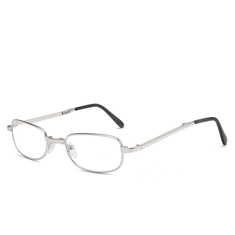 Fashionable portable folding optical glass reading glasses general metal reading glasses Silver