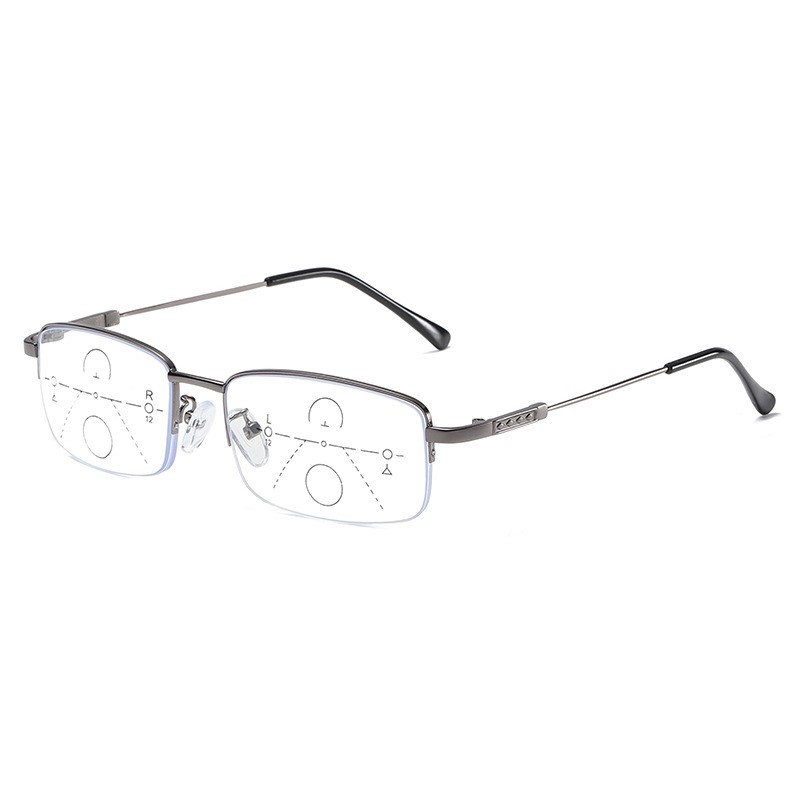 Far and near reading glasses prevent blue light radiation Multi-focus reading glasses Gun