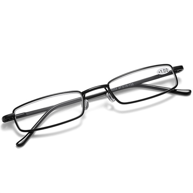 Reading Glasses for Women Men Pen Holder Glasses Case Metal Frame +1 1.5 2.0 2.5 3 3.5 4 Diopters