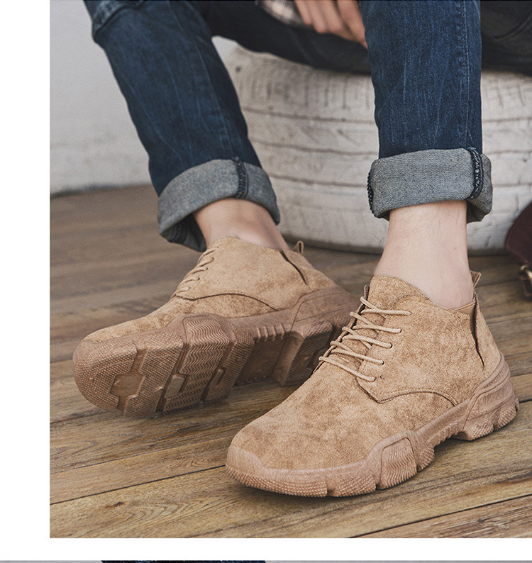 2020 autumn and winter men&apos;s boots trendy casual shoes