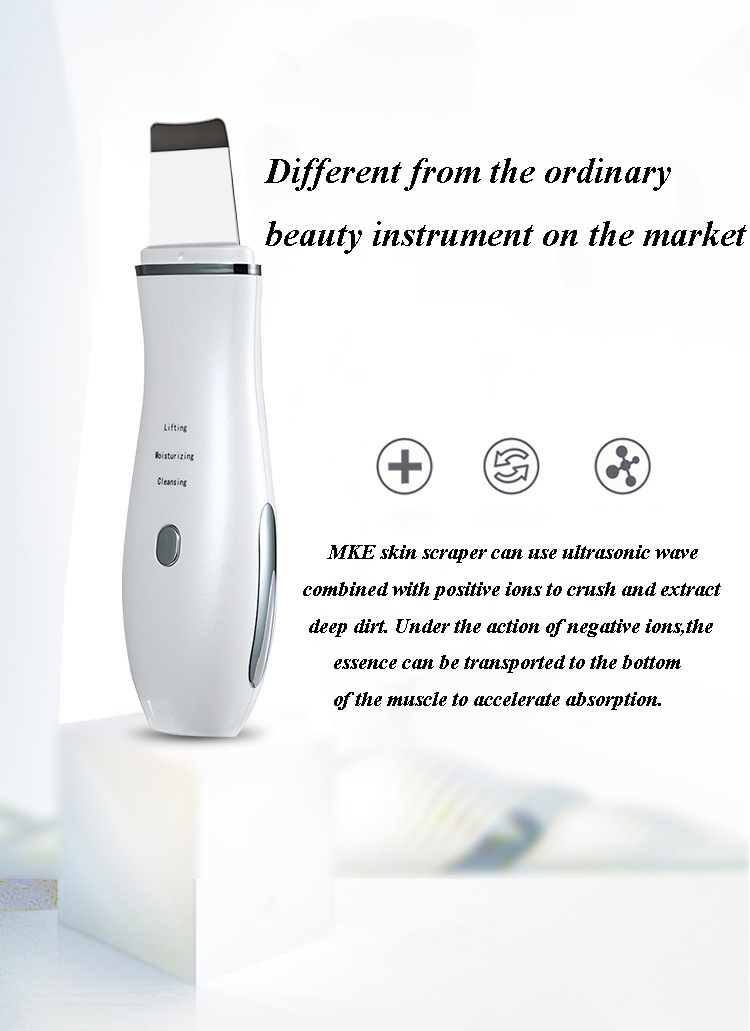 Skin spreader cosmetic instrument ultrasonic face pore cleaning spatula to remove dead skin