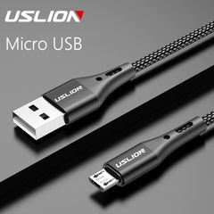 USLION UCQ 3A USB Type C Cable or Micro USB Cable Wire For Samsung S10 S20 Xiaomi mi 11 Mobile Phone Fast Charging USB C Cable Type-C Charger Micro USB Cables 3A USB Type C Cable Black for Micro 1m
