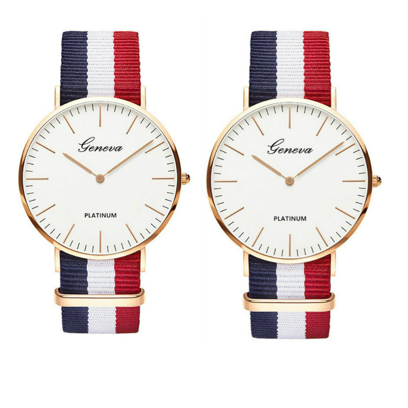 Quartz couple watches men and women fashion belt watche for ladies lovely gift student simple watche
