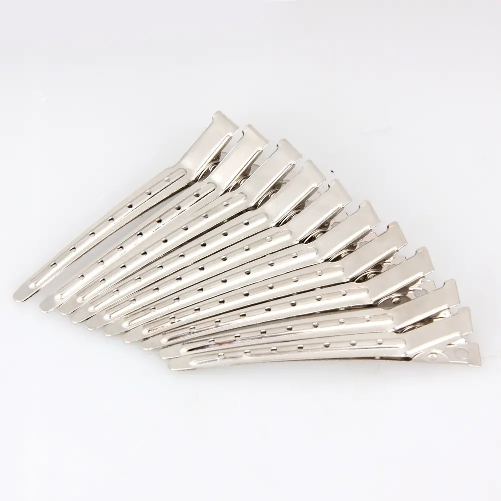 10PCS hair clips headwear stainless hairdressing clips clamp salon equipments human hair style tools