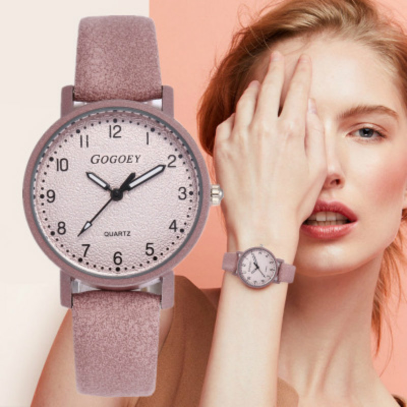 Fashion watches ladies PU leather quartz watches round dial student watche luxury watch women watchs