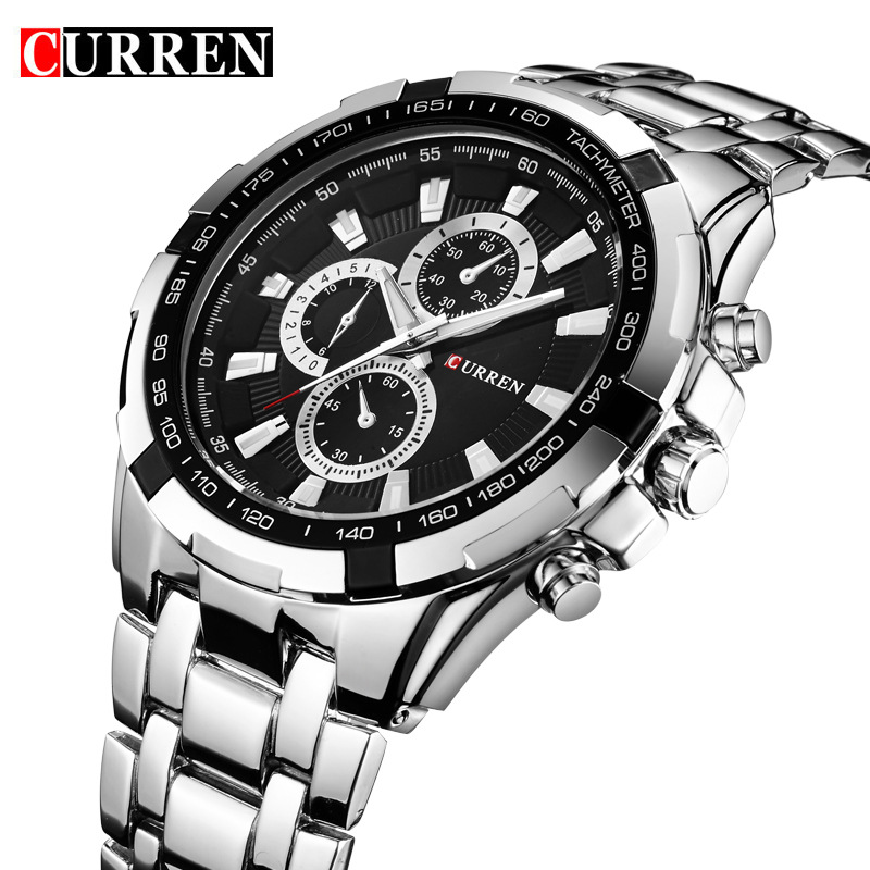 CURREN brand men&apos;s fashion luxury watches stainless steel japan quartz watchs Watches men watch
