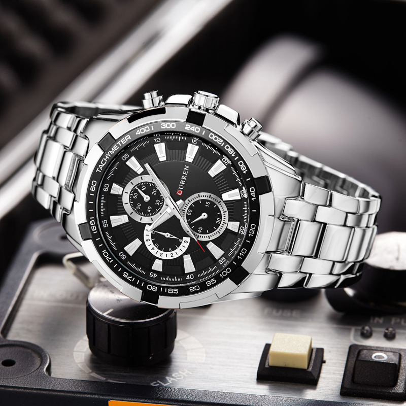 CURREN brand men&apos;s fashion luxury watches stainless steel japan quartz watchs Watches men watch