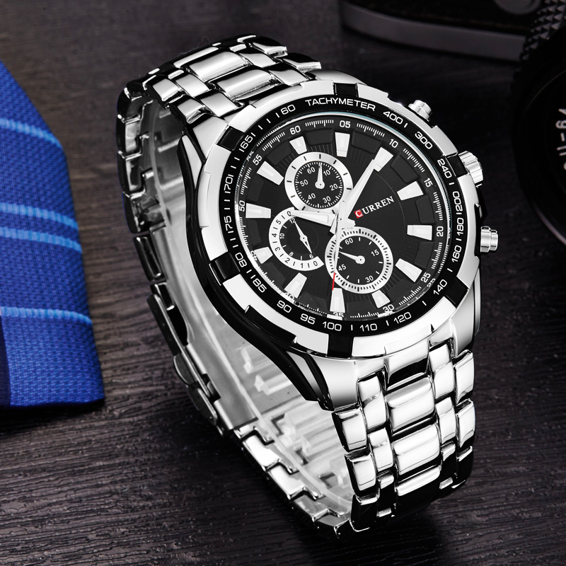 CURREN brand men&apos;s fashion luxury watches stainless steel japan quartz watchs Watches men watch