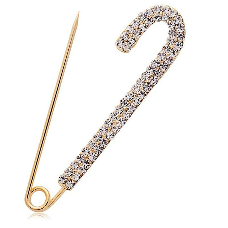 Simple rhinestone big pin Korean jewelry sweater accessories women clothes cardigan coat brooches