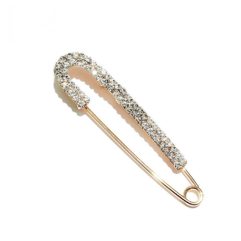 Simple rhinestone big pin Korean jewelry sweater accessories women clothes cardigan coat brooches