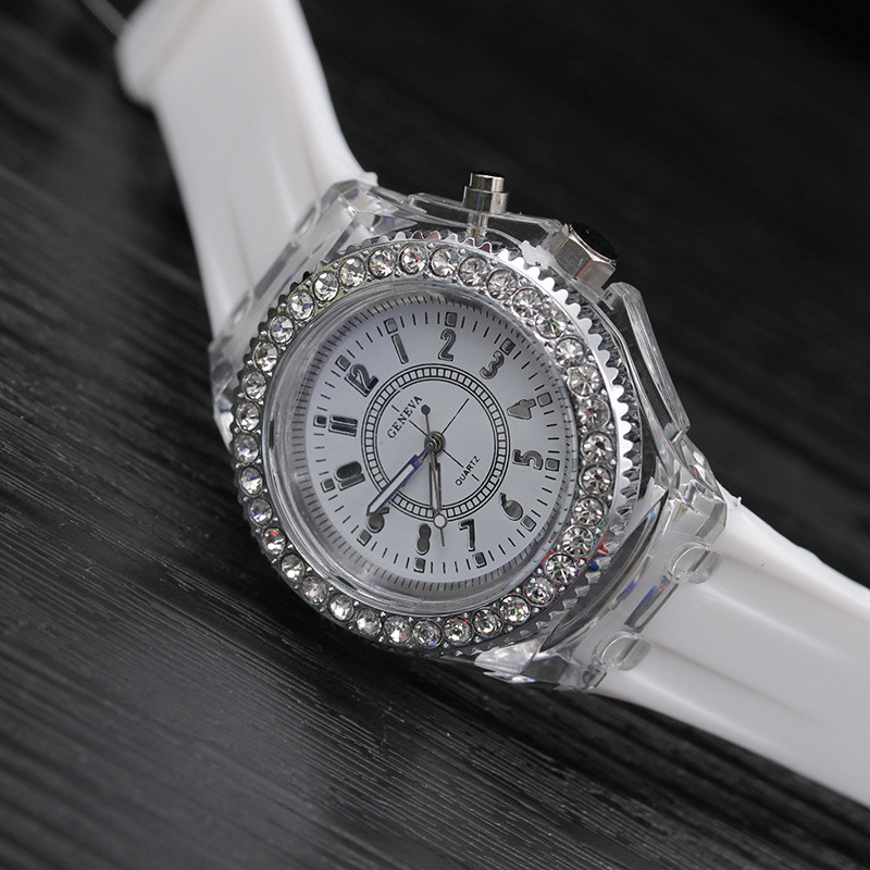 2 Pcs/set Luminous Led Couple Watches For Male And Female Student Quartz Flashlights Watchs Glow In The Dark Watches