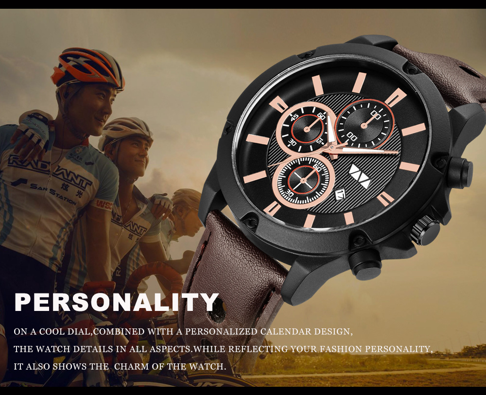 Quartz Watches Men Fashion Casual Watche Pu Leather Business Watchs Belt Wristwatch Watche Watch