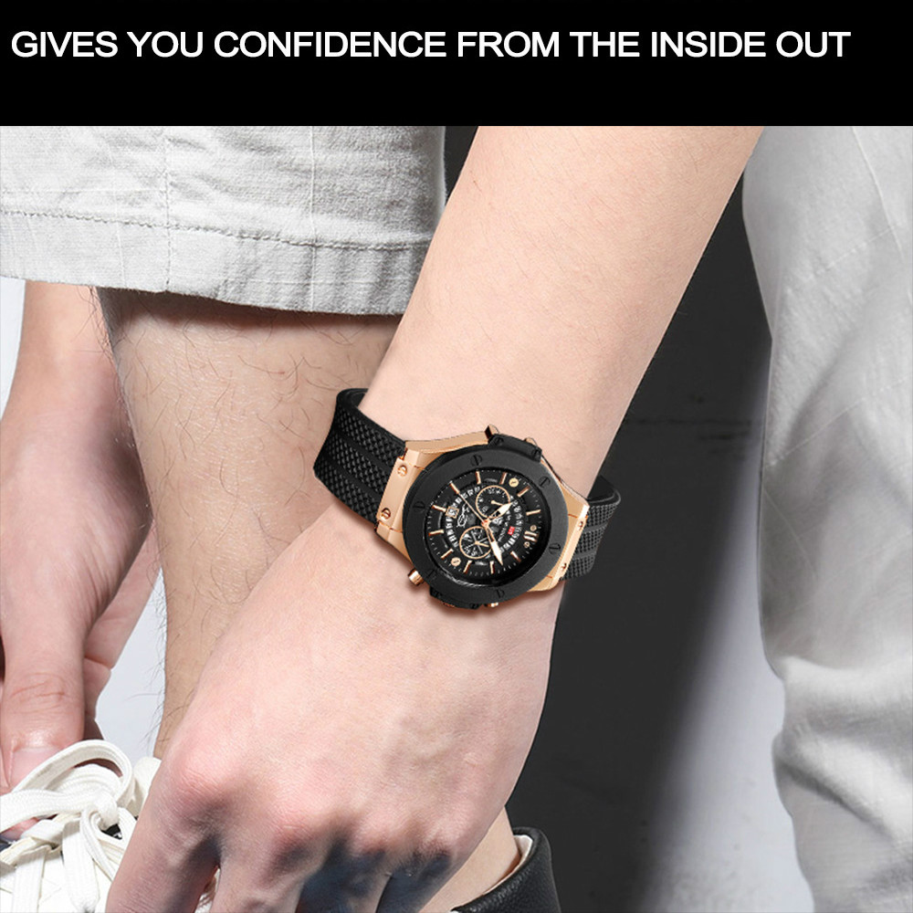 Quartz Watches Men Fashion Casual Watche Pu Leather Skeleton Watchs Belt Wristwatch Watche Watch