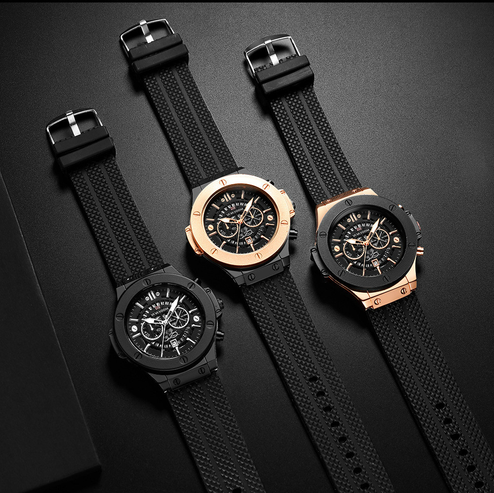 Quartz Watches Men Fashion Casual Watche Pu Leather Skeleton Watchs Belt Wristwatch Watche Watch