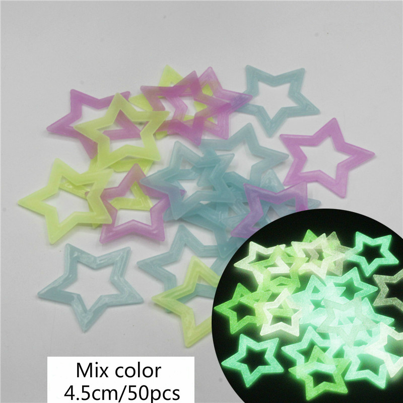 100PCS Luminous series size star wall stickers bedroom living room home independent DIY wall sticker