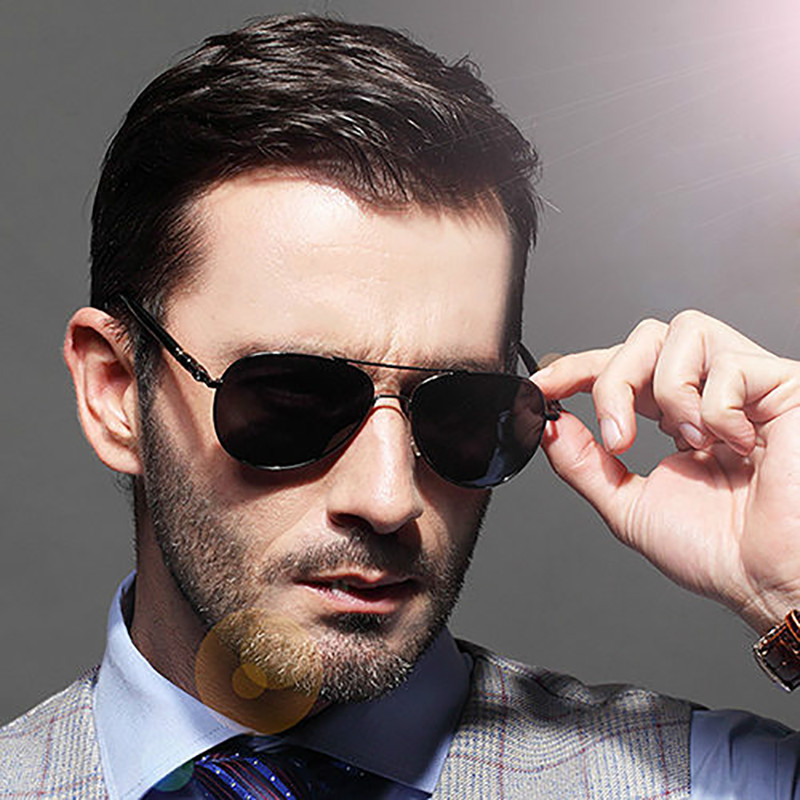 Classic Sunglasses Men Driving Clear Polarized Lens Sun Glasses Male Vintage Brand Sunglass UV Glass