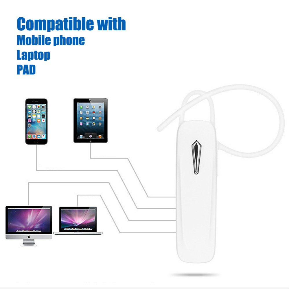 Bluetooth Earphone Car Driving Wireless Earpiece Handsfree Stereo Bass With Mic For Phones