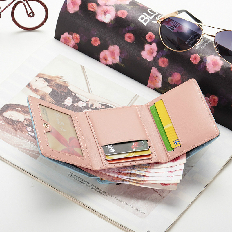 New Wallets For women Korean Buckle Large-capacity Soft Face Clutch Purses leather bag handbags
